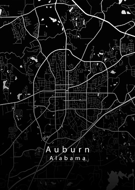 Auburn Alabama City Map