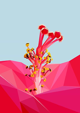 Red Flower Petals Abstract