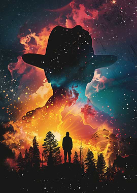 Cowboy Galaxy Silhouette