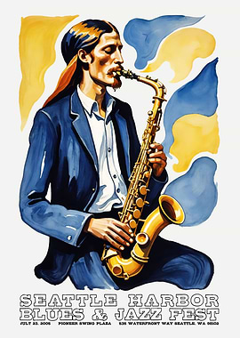 Seattle Blues and Jazz Art