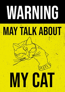 WARNING CAT STENCIL