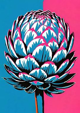 Pink Pop Art Artichoke