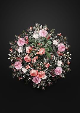 Pink Rambler Roses Wreath