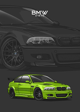 BMW E46 M3 green light