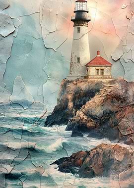 Vintage Lighthouse Poster