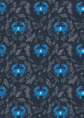 Coastal Moonlit Blue Crabs