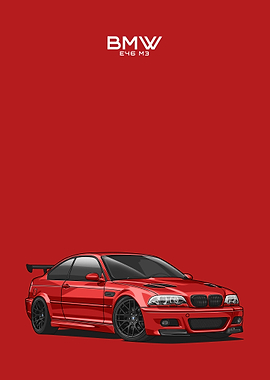 BMW E46 M3 red