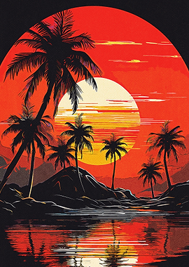 Tropical Island Tree