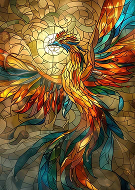 Kintsugi Phoenix Bird