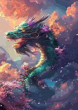 Fantasy Clouds Dragon
