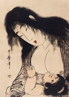 Yamauba breastfeeding