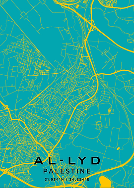 Al Lyd Palestine City Map