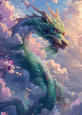 Fantasy Clouds Dragon