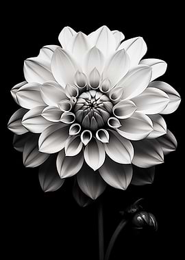 Dahlia Black and White