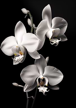 Orchids Black and White