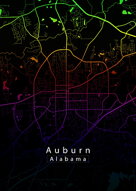 Auburn Alabama City Map