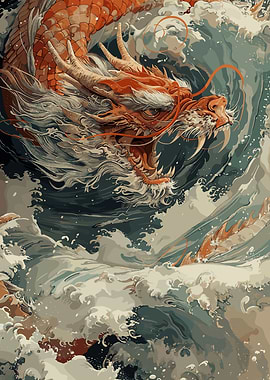 Fantasy Red Dragon Beast