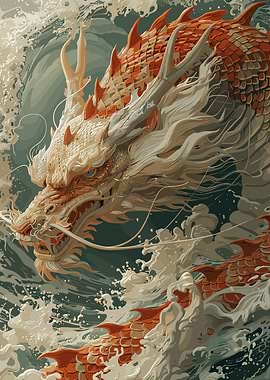 Red Fantasy Dragon Beast