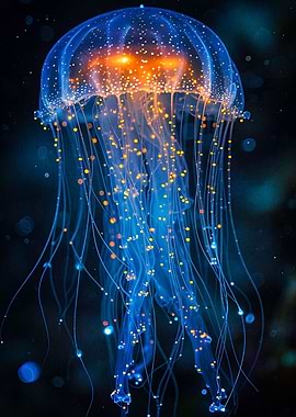glowing jellyfish