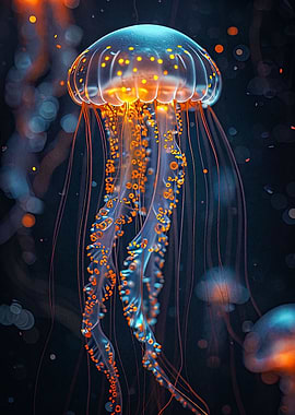 glowing jellyfish