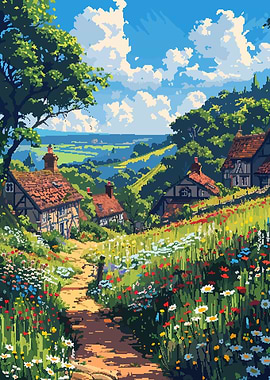 Fairytale Town Pixel Art