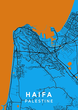 Haifa Palestine City Map