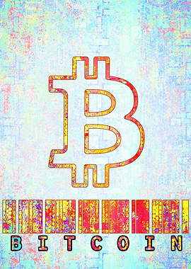 Bitcoin Logo And Barcode