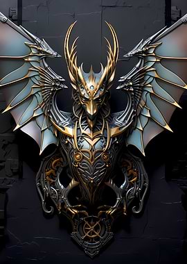 Devil Dragon Art Deco