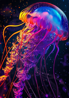 glowing jellyfish