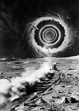 Lone Vehicle in the Lunar