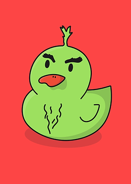 Green Christmas Duck