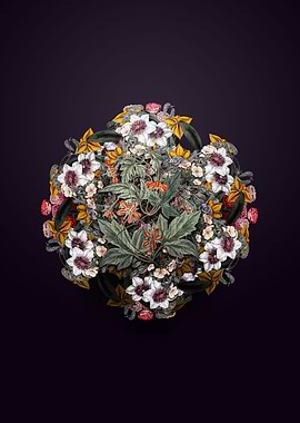 Red Loasa Floral Wreath