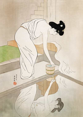 Woman at the Hot Spring