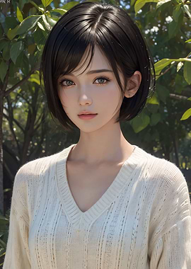 Girl with a Bob Hair