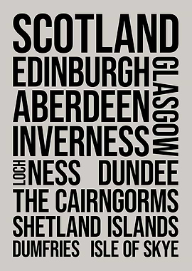 Scotland Cities Travel Art