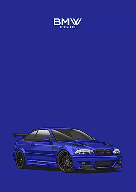 BMW E46 M3 blue
