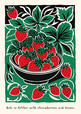 Strawberry Quote Art