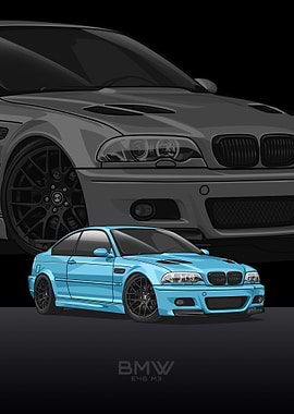 BMW E46 M3 cyan