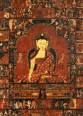 Life of the Buddha Thangka