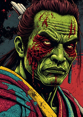 Zombified Samurai Portrait