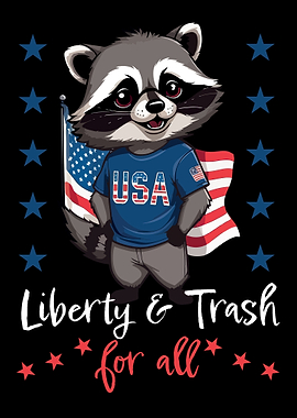 Funny Raccoon Political Po