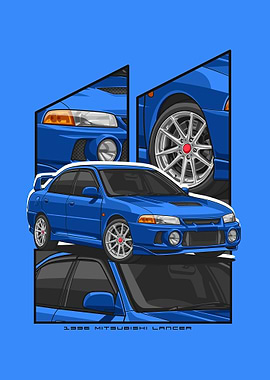 Mitsubishi Lancer blue