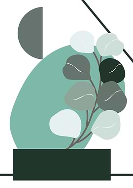 Boho plants monochromatic