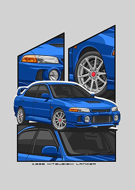 Mitsubishi Lancer blue