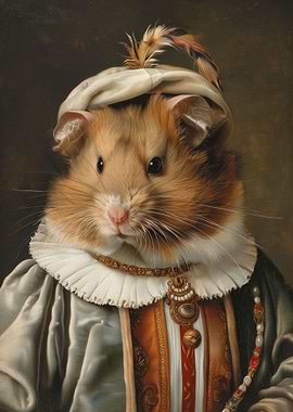 Medieval Hamster Portrait