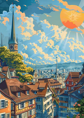 Zurich city Switzerland