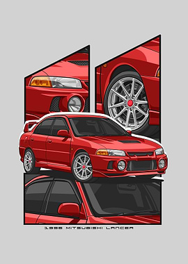 Mitsubishi Lancer red