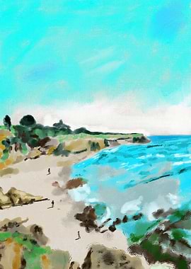 Seaside Hill and Beach Lan