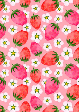 Strawberries and flowers