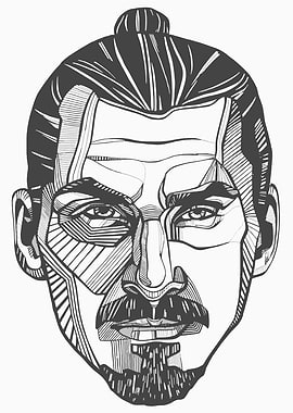 face minimalist zlatan